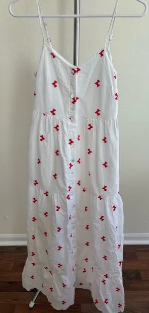 Patterned dress White thumbnail 1