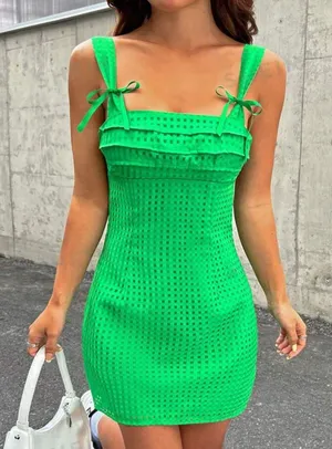 Green Mini Dress Size M thumbnail 1