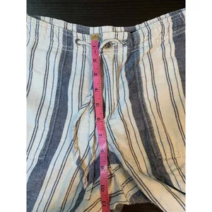 Gap Linen Pant Womens 6R Wide Leg Blue White Stripe Boho Coastal Prep‎ READ thumbnail 8