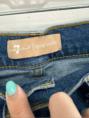 7 For All Mankind Straight Leg Jeans raw hem‎ thumbnail 3