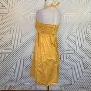Anthropologie Floreat‎ Anchors Aweigh Dress Halter Embroidered Yellow Size 4 thumbnail 5
