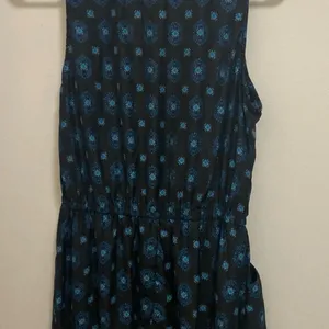 Cotton On Juniors Dress Tank Top Style M Medium Black & Blue Knee Length Midi thumbnail 5