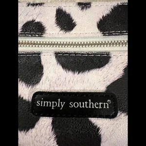Simply Southern Cow Print Coin Purse With Key Chain thumbnail 2