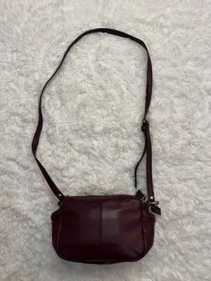 Coach Burgundy Leather Camera Crossbody with Gold Hardware thumbnail 16