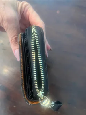 Yafeige Black Leather Zip Wallet NWOT thumbnail 5