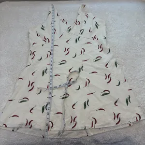 Abercrombie & Fitch Womens XL Linen VNeck Mini Jalapeño Dress Summer Tomato Soft thumbnail 4
