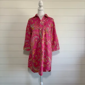 Ralph Lauren Pink Paisley Button Down‎ Shirt Size Medium thumbnail 2