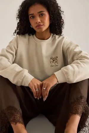 Anthropologie Embroidered Dog Sweatshirt thumbnail 1