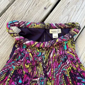 One World Women's Colorful Rope Neck Sleeveless Shift Dress Size L. NEW thumbnail 3