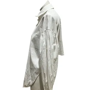 Eloquii Women's Puff Sleeve Button-Down Shirt White Size 14 thumbnail 5
