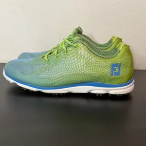 FootJoy emPower Waterproof Spikeless Women's‎ Golf Shoes Size 6.5 Green Blue thumbnail 3