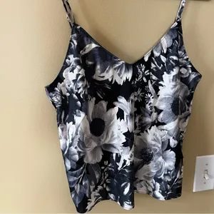 Victoria's Secret Black and White Floral Camisole thumbnail 2