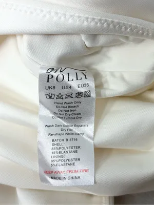 Oh Polly Ivory Pearl Beaded Sleeve Maxi Dress High Slit Formal Gown Size 4 thumbnail 15