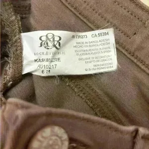 Rock & Republic Kashmiere Taupe Distressed Jeans Women’s Size 6M thumbnail 7