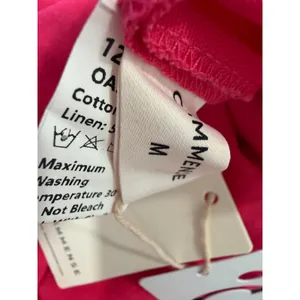 Commense Minimalist Elegance Linen Cotton Crisscross Long Dress Fuchsia Medium thumbnail 5