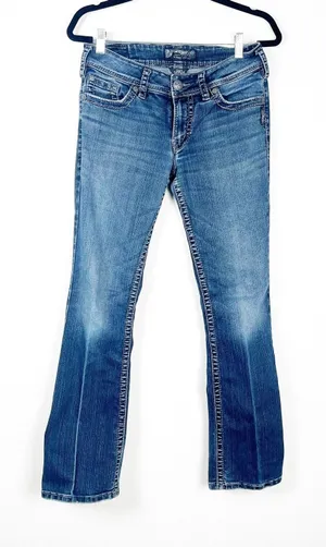 Silver Jeans Co Suki Surplus Bootcut Jeans Blue‎ Medium Wash Mid Rise 29x32 thumbnail 1