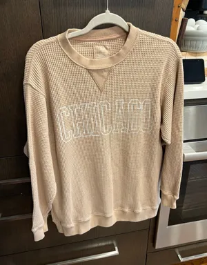 Aerie waffle pullover‎ Chicago women's small nwot thumbnail 1