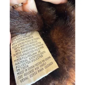 MARVIN RICHARDS Vtg 90s Faux Fur Lined Denim Penny Lane Jean Coat Womens Medium thumbnail 5