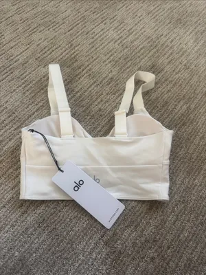 ALO Yoga Ivory Airlift Horizon Bra thumbnail 3