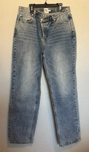 Princess Polly Asymmetric Jeans thumbnail 1