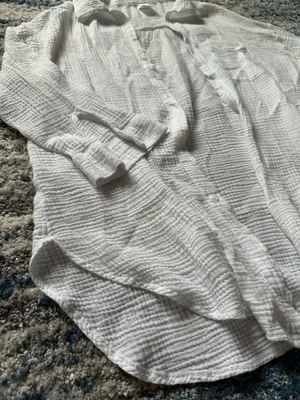 Kona Sol Waffle White Button Up thumbnail 3