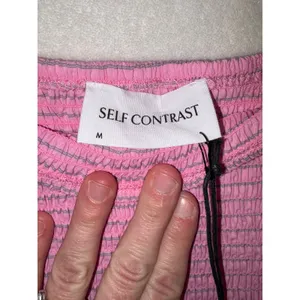 Self Contrast Pink Striped Smocked Ruffle Mini Skirt 100%‎ cotton Barbiecore NEW thumbnail 6