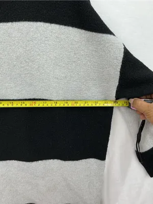 ASOS Black and Gray Wide Stripe Crewneck Sweater 1187 thumbnail 3