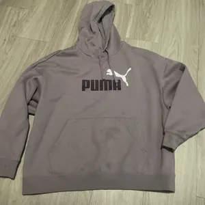 Puma Women's Hoodie in Dusty Mauve with White Logo thumbnail 1