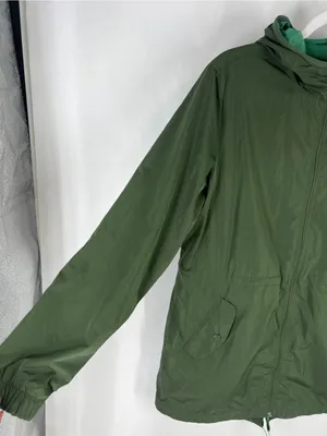 Old Navy Active Olive Green Hooded Windbreaker‎ Jacket Medium thumbnail 2