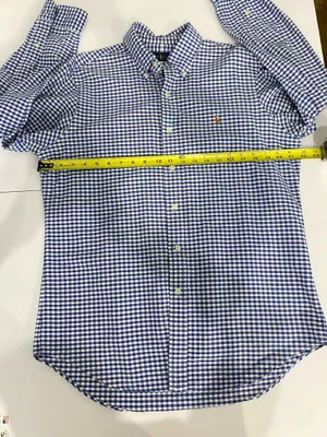 Ralph Lauren Blue Gingham Button-Down Shirt thumbnail 6