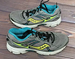 Saucony Grid Cohesion TR7 S15183-3‎ Athletic Shoes 7.5 Gray Yellow Teal thumbnail 1