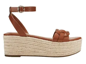 Marc Fisher Jinky Platform Espadrille Sandal Shoes Brown 7.5 thumbnail 1