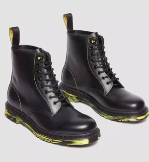 Dr Martens 1460 Marbled Sole Smooth Leather Lace Up Boot thumbnail 1