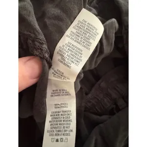 Aerie XL Lyocell Relaxed Pants Washed Black Elastic Waist MSRP $55 thumbnail 10