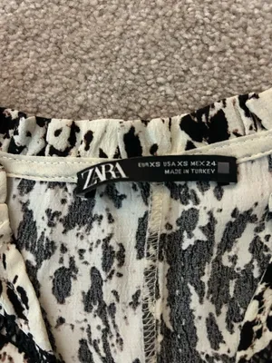 Zara Black and White Printed Maxi Dress thumbnail 4
