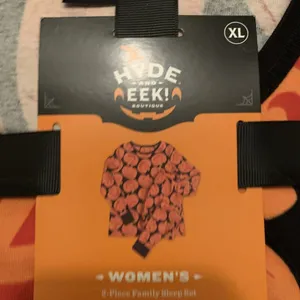 2 Pc HYDE And EEK Women's Pajama Set Outfit Sleepwear Pumpkins Size XL thumbnail 2