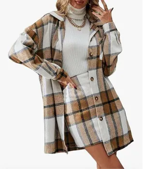 NEW High Waist Plaid Skirts Wool Look Mini Skirt S thumbnail 1