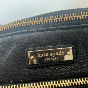 Kate Spade Black Shoulder Bag polka dot interior thumbnail 2