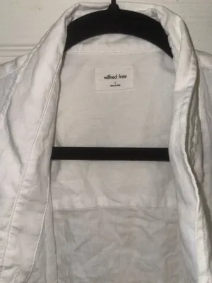 Aritzia Brand New Wilfred Free oversized White Long Sleeve Shirt Size Large thumbnail 5