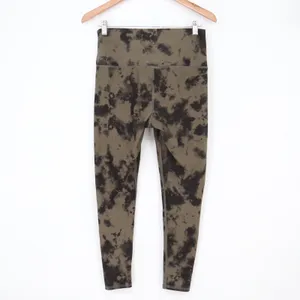 Victoria's Secret Leggings Womens M High-Rise Tie-Dye Olive Green Athletic Good thumbnail 3