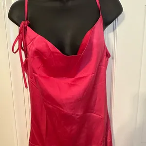 Kojooin Hot Pink Spaghetti Strap Dress Size Small NWT thumbnail 10