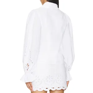 Tularosa Tess Button Up Shirt in White, Size M thumbnail 2