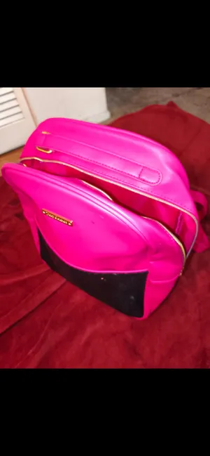 Juicy Couture Hot Pink & Black Faux Leather Backpack Sequence thumbnail 14