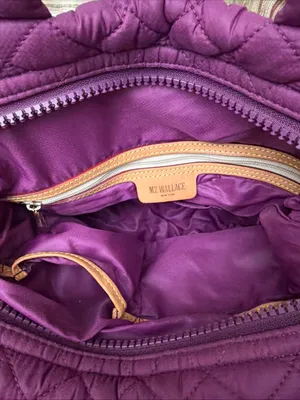 MZ Wallace Quilted Purple Mini Sutton Crossbody Satchel thumbnail 4