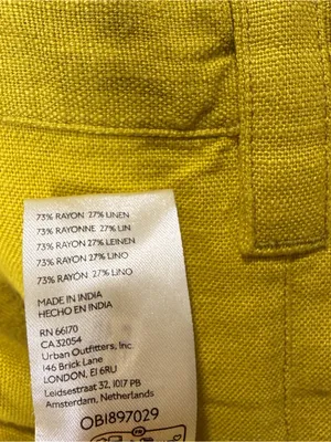 Free People Can't Blame Me Linen Mini Skirt Citronelle 2 Small Summer Dopamine thumbnail 3