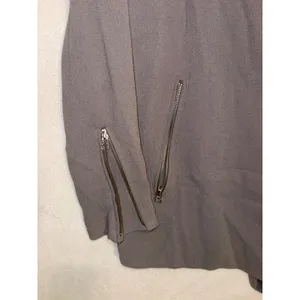Wilfred Aritzia‎ Gray Mayet crepe moto Jacket Asymmetrical Snap Zipper Cuff thumbnail 3