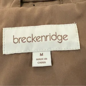 Breckenridge Full Zip Cinched Waist Rain Jacket Womens Size Medium Brown Utility thumbnail 5