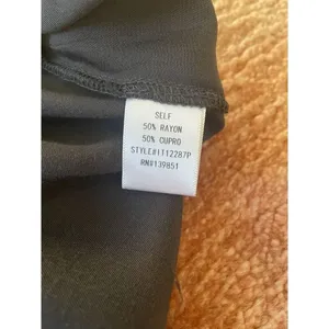 Oddy Embroidered Waist Tie Cupro Blend Black Women Long Sleeve Blouse Xl thumbnail 5