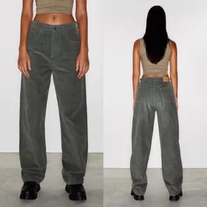 Motel Rocks Corduroy Wide Leg Pants Size Medium Gray thumbnail 2