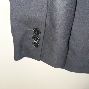 Zara Basic Black Career Academia Blazer size 4 #721 thumbnail 5